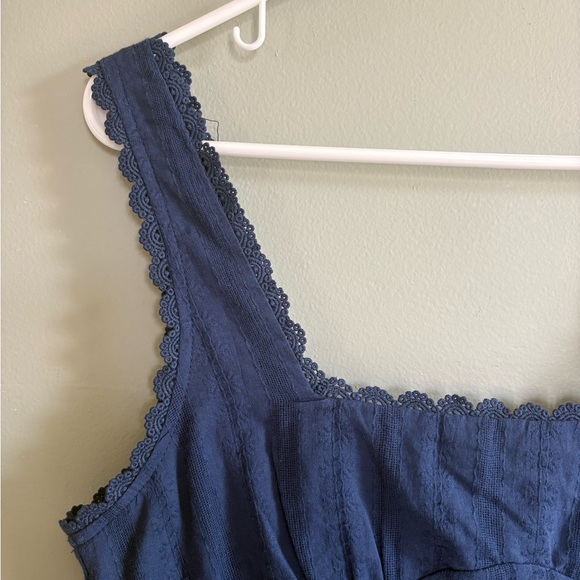 Princess Polly Dasha Mini Navy Dress 100% Cotton - Picture 2 of 9